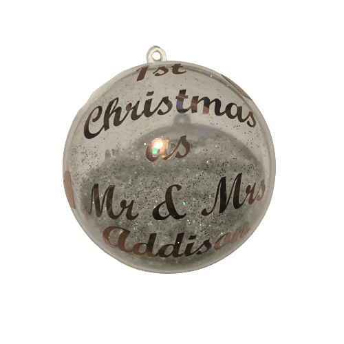 1st Christmas As...|Bauble personalised with names