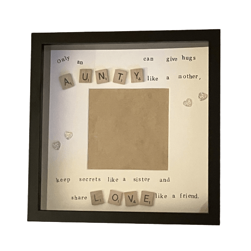 Special Person frame|Hand stamped and scrabble tile photo frame.