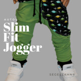 SLIM FIT JOGGER KINDER AUTO SWEAT PANTS GRÜN JUNGEN MÄDCHEN JOGGINGHOSE AUTOS