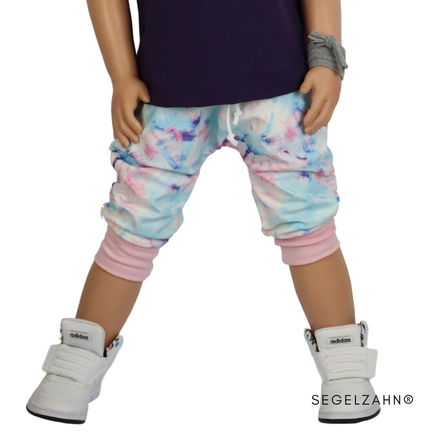 Kurze Hose Mädchen, Pumphose Kind Baby Batik Sweat Hosen Segelzahn Kinderkleidung Sommerhose Kinder Sweathose kurz Batikhose Mädchenhose