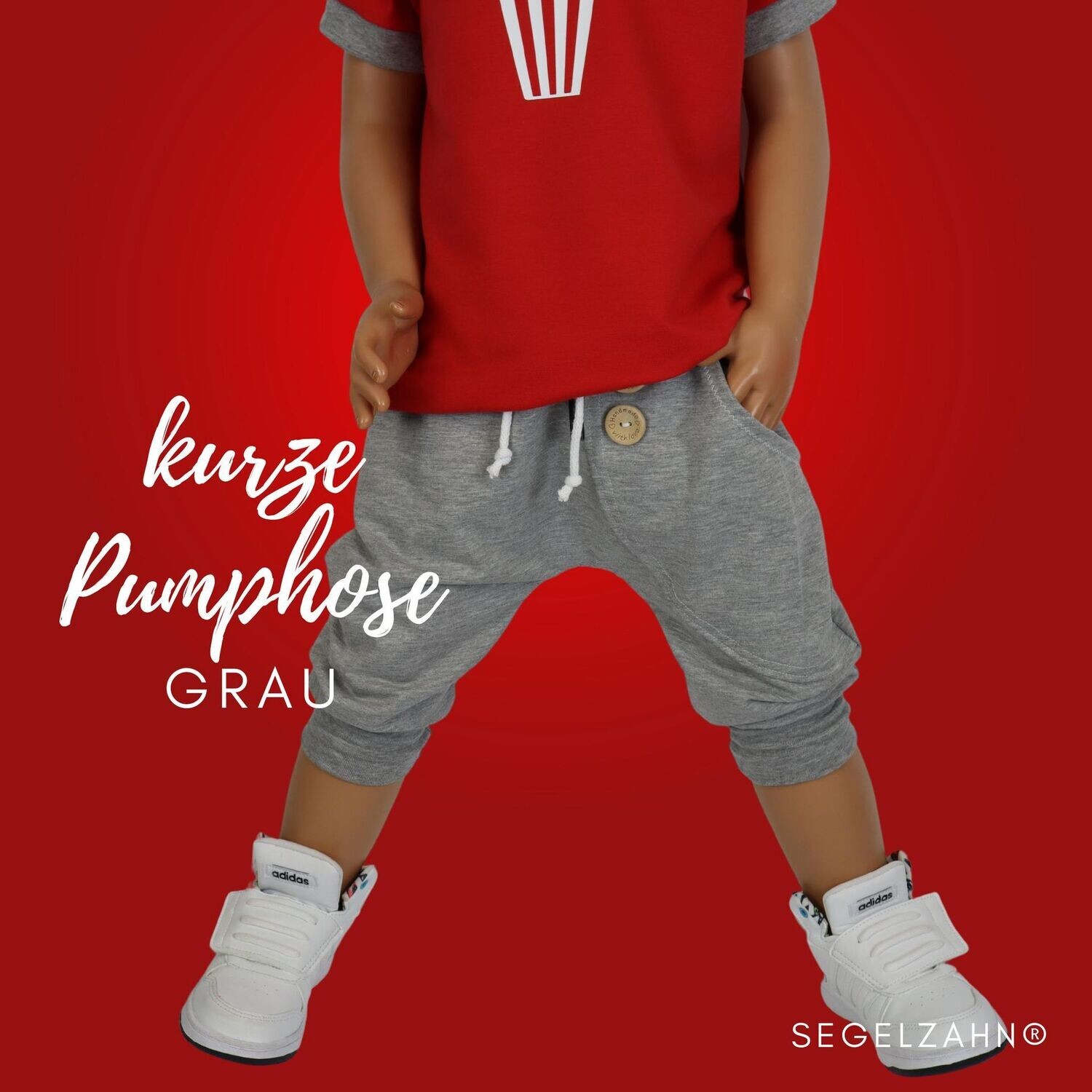 kurze Pumphose Kinder Sweat Hose ,graueSommerhose Unisex Jungen Mädchen Shorts Kind Baby kurze Hose einfarbig schlicht