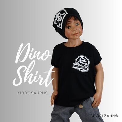 T-Shirt Kinder Dino Sommershirt Kind Baby Schwarz Dinosaurier Oberteil Unisex Jungen Mädchen Kurzarmshirt T-Shirt Segelzahn Kinderkleidung