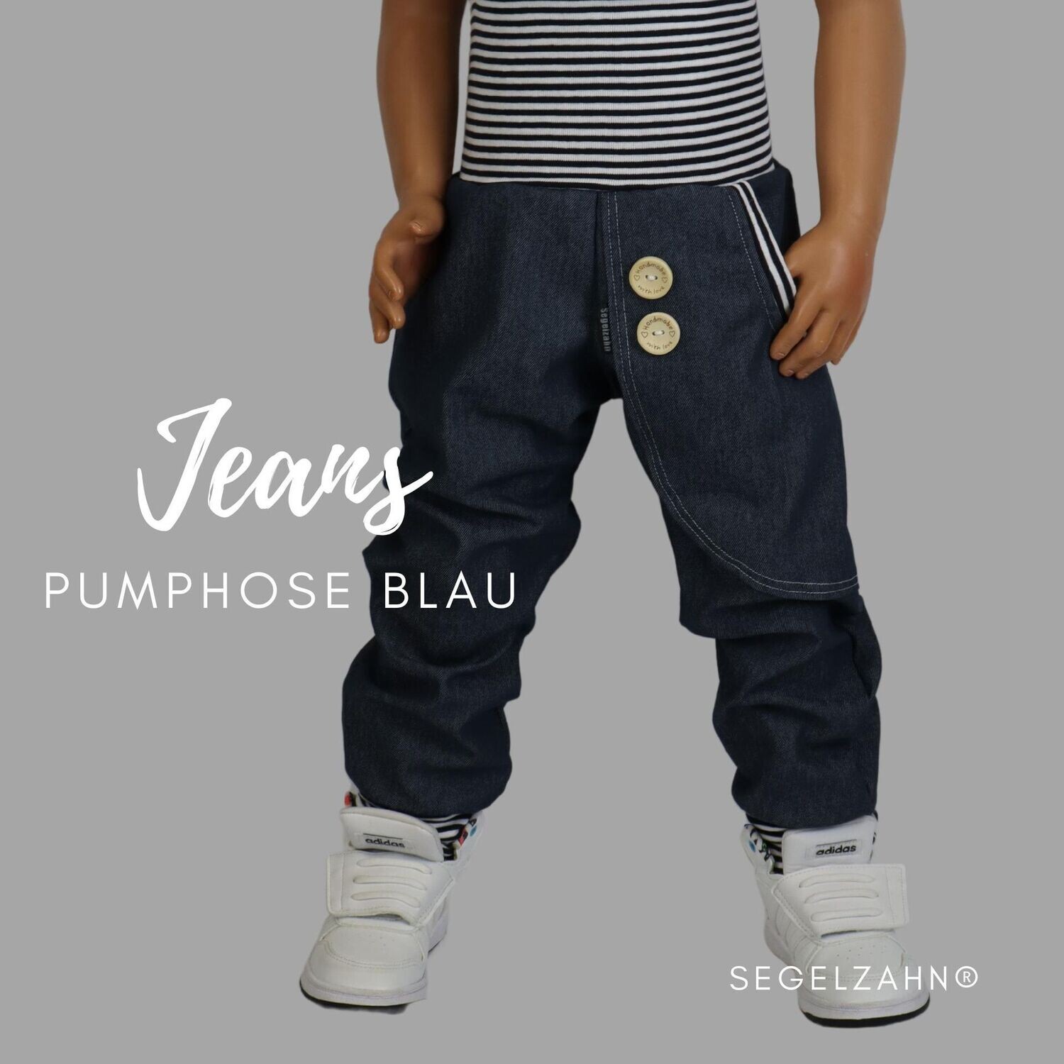 Jeans Pumphose Kinder Blau Unisex Jeanshose für Jungen & Mädchen