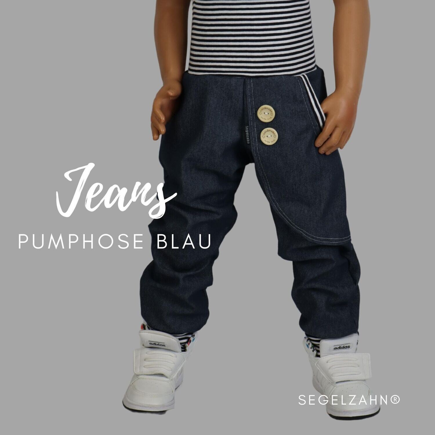 Jeans Pumphose Kinder Blau Unisex für Jungen & Mädchen