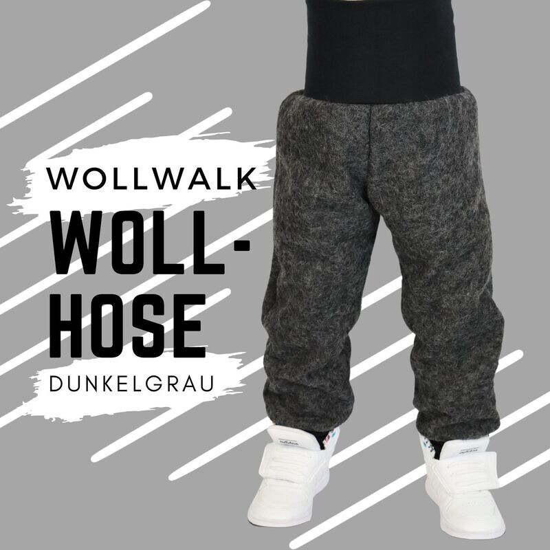 Wollwalk Hose Kinder Grau- Outdoorhose Walkhose Wollwalk Hose Kinder Grau- Outdoorhose Walkhose