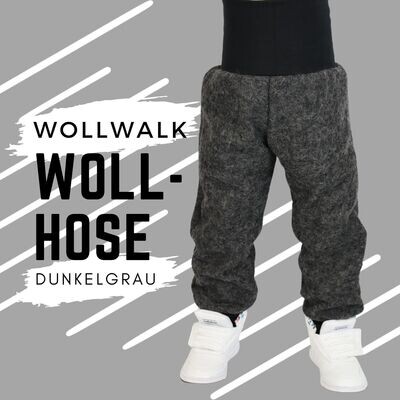 Wollwalk Hose Kinder Grau- Outdoorhose Walkhose Wollwalk Hose Kinder Grau- Outdoorhose Walkhose