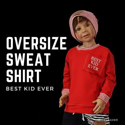 Oversize Sweatshirt Kinder Rot - BEST KID EVER