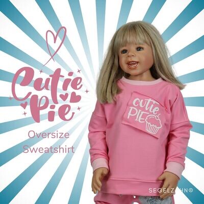 Oversize Sweatshirt Mädchen Rosa - Cutie Pie