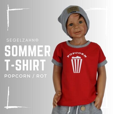 T-Shirt Kinder / Popcorn Rot - Sommershirt - Unisex Junge Mädchen Kind Baby