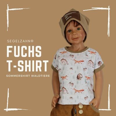 T-Shirt Kinder Fuchs Waldtiere - Sommershirt - Unisex Jungen Mädchen Kind Baby Oberteil Frühling Sommer Sweat Shirt Segelzahn Kinderkleidung