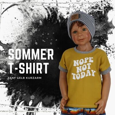 T-Shirt Kinder Sommershirt Unisex Tshirt mit Spruch - Kind Baby Junge Mädchen - Oberteil einfarbig schlicht - Segelzahn Kinderkleidung