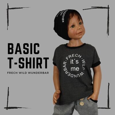 T-Shirt Kinder Sommershirt Unisex Grau - Junge Mädchen Kind Baby mit Spruch Oberteil Shirt Segelzahn Kinderkleidung Tshirt Sweatshirt
