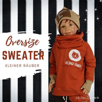 Oversize Sweatshirt Kinderpullover Unisex Jungen Mädchen Sweater / Rost / Kupfer / Oberteil Kind Baby / Shirt / Oversized Hoodie Segelzahn