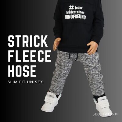Strick- Fleece Kinderhose / Slim Fit Jogger / Jungen / Grau / Strickhose / Fleecehose / Hosen Kind Baby / Segelzahn / Kinderkleidung Strick- Fleece Kinderhose / Slim Fit Jogger / Jungen / Grau / Strickhose / Fleecehose / Hosen Kind Baby / Segelzahn / Kinderkleidung