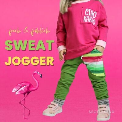 Mädchen Hose / Slim Fit Jogger / Sweathose / Kind Baby / Grün / bunt / frech / farbenfroh / Jogginghose Kinder / Segelzahn / Kinderkleidung