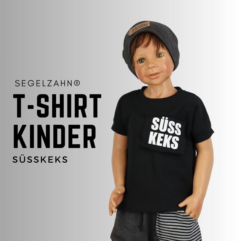 Tshirt Unisex Schwarz - SÜSS KEKS Shirt für Jungen und Mädchen - Segelzahn statement shirts- Kindershirt - Oberteile - Sommer für Kind und Baby Tshirt Unisex Schwarz - SÜSS KEKS Shirt für Jungen und Mädchen - Segelzahn statement shirts- Kindershirt - Oberteile - Sommer für Kind und Baby
