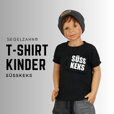 Tshirt Unisex Schwarz - SÜSS KEKS Shirt für Jungen und Mädchen - Segelzahn statement shirts- Kindershirt - Oberteile - Sommer für Kind und Baby