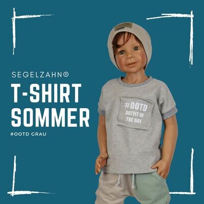 T-Shirt Grau Kinder Unisex Sommershirt für Jungen und Mädchen, Kind Baby Oberteil - statement Shirt mit frechem Spruch von Segelzahn # OOTD - Outfit of the day