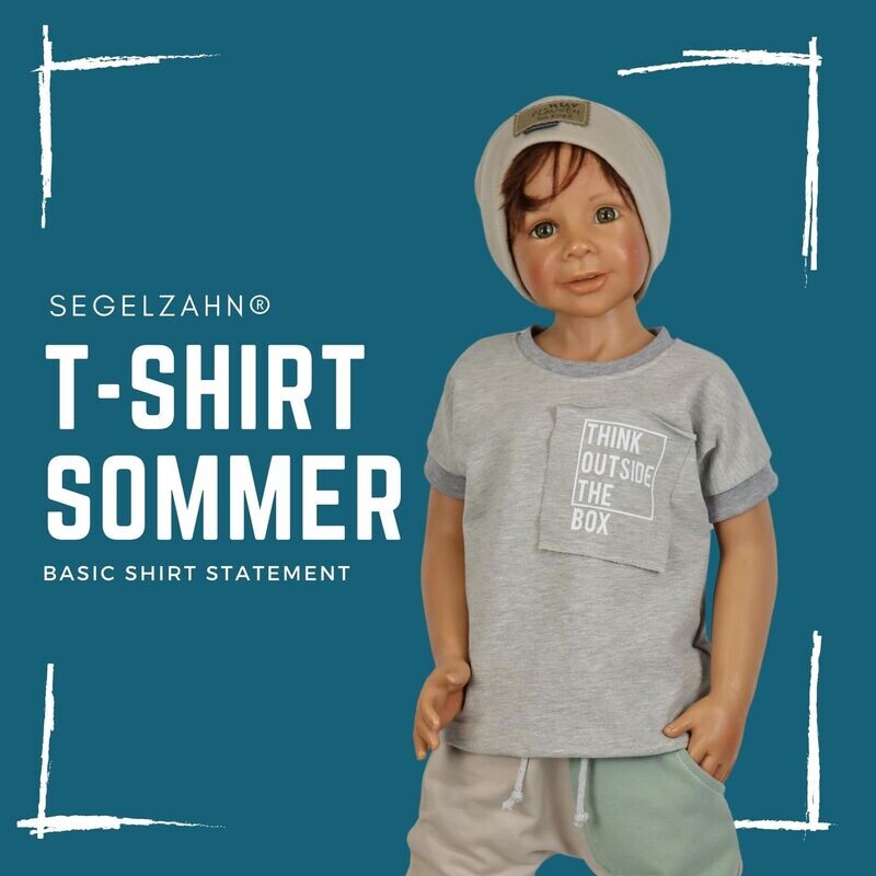 Tshirt Unisex Grau - statement Shirt für Jungen und Mädchen - Segelzahn think outside the box- Kindershirt - Oberteile - Sommer für Kind und Baby Tshirt Unisex Grau - statement Shirt für Jungen und Mädchen - Segelzahn think outside the box- Kindershirt - Oberteile - Sommer für Kind und Baby
