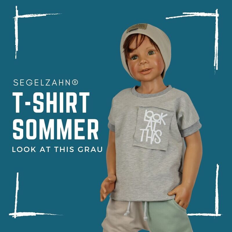 Tshirt Unisex Grau - look at this - statement Shirt für Jungen und Mädchen - Segelzahn - Kindershirt - Oberteile - Sommer für Kind und Baby Tshirt Unisex Grau - look at this - statement Shirt für Jungen und Mädchen - Segelzahn - Kindershirt - Oberteile - Sommer für Kind und Baby