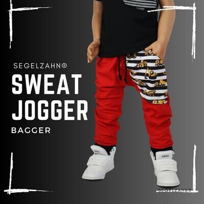 Bagger Hose Kinder - Slim Fit Jogger Unisex für Jungen und Mädchen - Sweat Hose Kind Baby Bagger Baustelle - Segelzahn Jogginghose