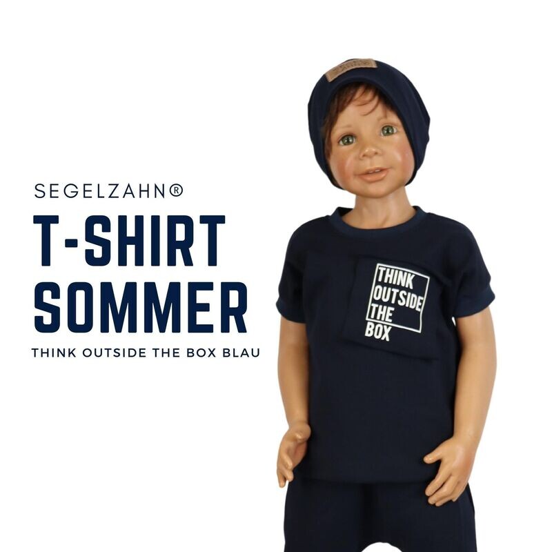 Tshirt Unisex Blau - statement Shirt für Jungen und Mädchen - Segelzahn think outside the box- Kindershirt - Oberteile - Sommer für Kind und Baby Tshirt Unisex Blau - statement Shirt für Jungen und Mädchen - Segelzahn think outside the box- Kindershirt - Oberteile - Sommer für Kind und Baby