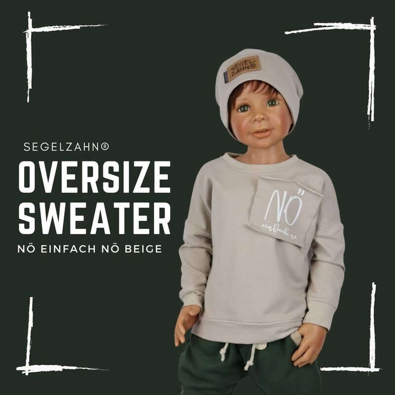 Oversize Pullover für Kinder Blau mit Spruch, Statement Sweatshirt Unisex Jungen Mädchen Pulli, Oberteil - Segelzahn blaues Shirt Nö einfach nö... Oversize Pullover für Kinder Blau mit Spruch, Statement Sweatshirt Unisex Jungen Mädchen Pulli, Oberteil - Segelzahn blaues Shirt Nö einfach nö...