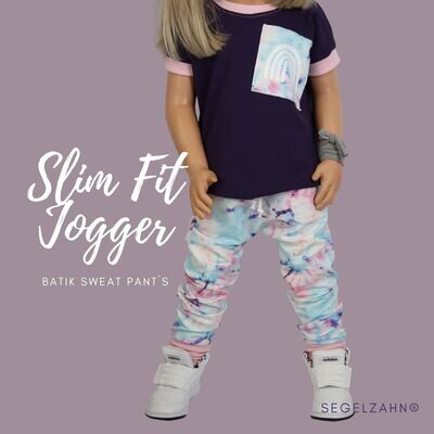 Slim Fit Jogger Mädchen / Batik / Sweathose Kind Baby / Hosen / Segelzahn / Kinderhose / Batikhose / Mädchenhose / Kinderkleidung