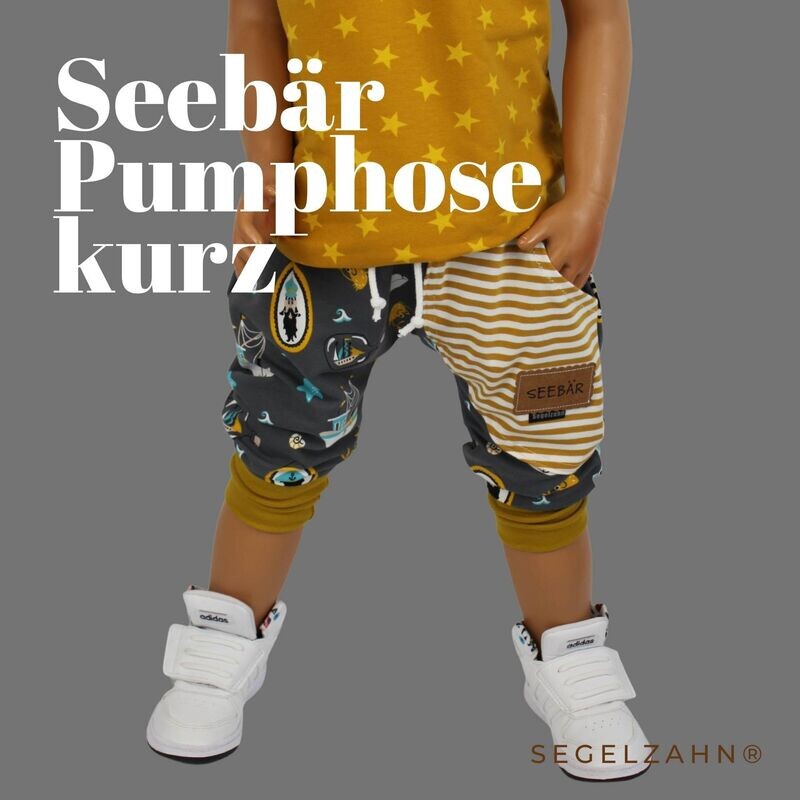 Pumphose Kinder, kurze Hose Kind Baby Unisex Grau, Segelzahn Kinderkleidung Sommerhose Seebär maritim Kinderhose Sweat Jogger kurz Junge Pumphose Kinder, kurze Hose Kind Baby Unisex Grau, Segelzahn Kinderkleidung Sommerhose Seebär maritim Kinderhose Sweat Jogger kurz Junge