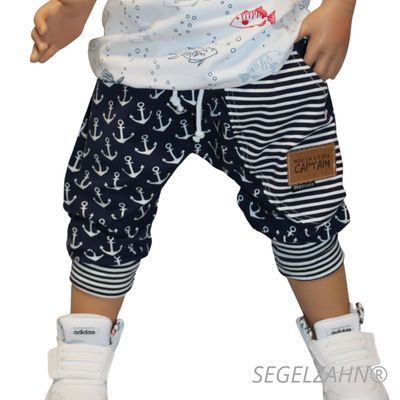 Pumphose Kinder Anker blau, kurze Hose Unisex Junge Mädchen Sommerhose Segelzahn Kinderkleidung Sommerkleidung Sommerhose Ankerhose Shorts