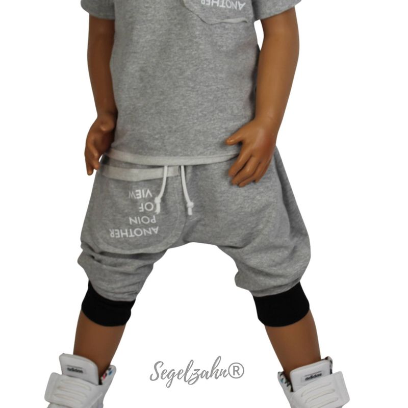 kurze Hose, Baggy Jogger Kind Baby Grau Sommerhose Junge Mädchen Segelzahn Kinderkleidung weite Baggyhose dreiviertelhose graue Pumphose kurze Hose, Baggy Jogger Kind Baby Grau Sommerhose Junge Mädchen Segelzahn Kinderkleidung weite Baggyhose dreiviertelhose graue Pumphose