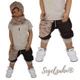 Feuerwehr Hose Kinder, kurze Pumphose, Baggy Jogger Braun, Segelzahn Kinderkleidung Sommerhosen Jungen Mädchen Kind Baby Sweathose