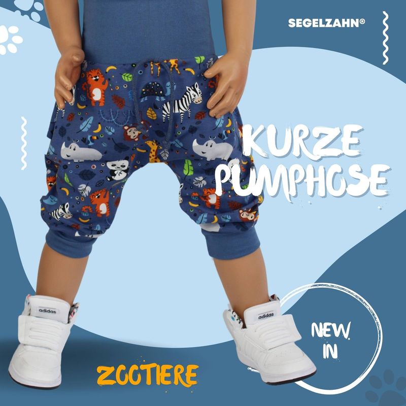 Sommerhose Kind Baby Pumphose, kurze Hose für Jungen Mädchen Kinder Segelzahn Kinderkleidung Mitwachshose dreiviertelhose Shorts Tiere blau Sommerhose Kind Baby Pumphose, kurze Hose für Jungen Mädchen Kinder Segelzahn Kinderkleidung Mitwachshose dreiviertelhose Shorts Tiere blau