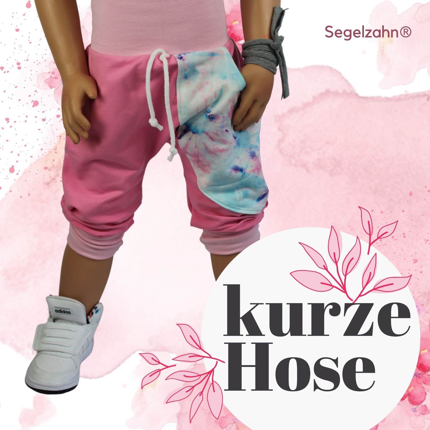 Pumphose Mädchen, kurze Hose Kind Baby Rosa Sweat Hosen Segelzahn Kinderkleidung Batik Sommerhose Mädchenhose Kinderhose rosane Sommerhose