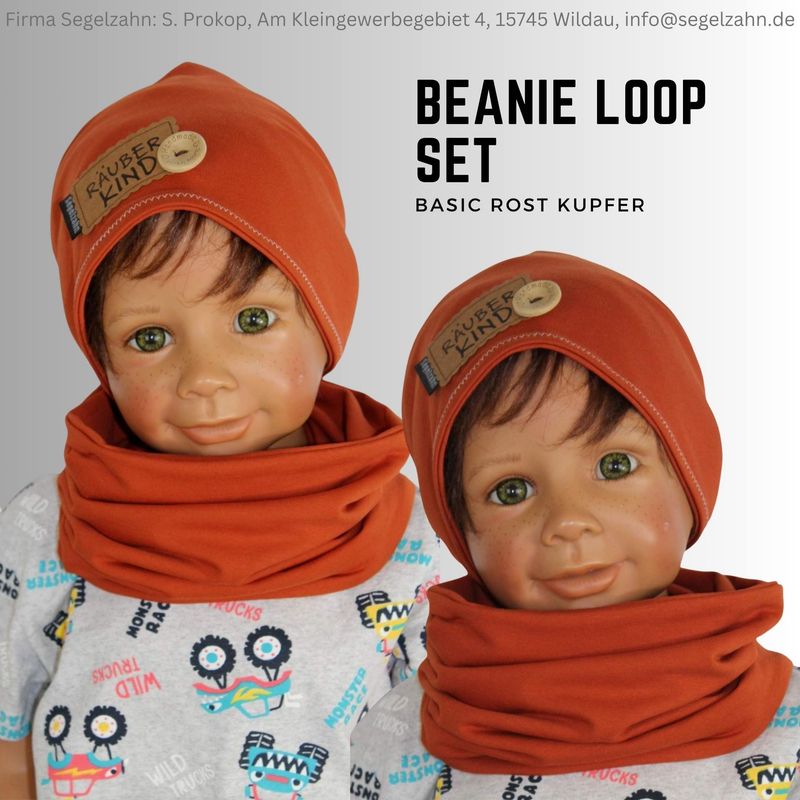 Beanie Loop Set Kinder Mütze Schal einfarbig schlicht, Rost Kupfer Jungen Mädchen Kind Baby Mützen Segelzahn Kinderkleidung Übergang Winter Beanie Loop Set Kinder Mütze Schal einfarbig schlicht, Rost Kupfer Jungen Mädchen Kind Baby Mützen Segelzahn Kinderkleidung Übergang Winter