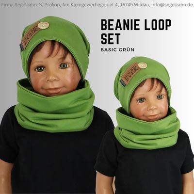 Beanie Loop Set Kinder Mütze Schal einfarbig schlicht, grün Jungen Mädchen Kind Baby Mützen Sets Segelzahn Kinderkleidung Übergang Winter Beanie Loop Set Kinder Mütze Schal einfarbig schlicht, grün Jungen Mädchen Kind Baby Mützen Sets Segelzahn Kinderkleidung Übergang Winter