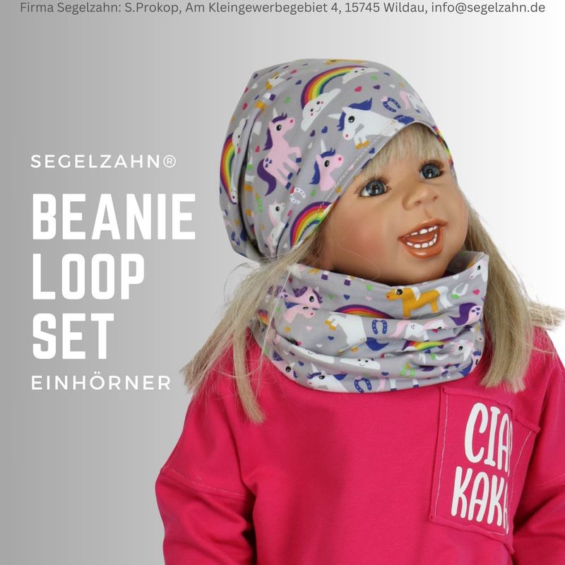 Mädchen Set Einhörner Pferde Mütze Schal Grau Kind Baby Beanie Loop Set Kindermütze Schlupfschal Schlauchschal Segelzahn Kinderkleidung Mädchen Set Einhörner Pferde Mütze Schal Grau Kind Baby Beanie Loop Set Kindermütze Schlupfschal Schlauchschal Segelzahn Kinderkleidung