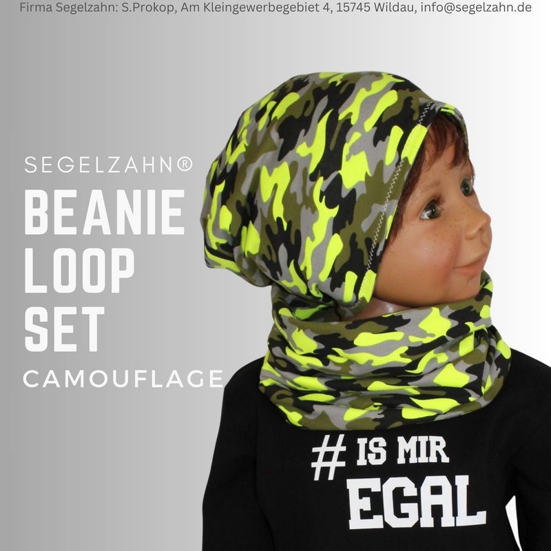 Camouflage Set Kinder, Beanie Loop Junge Mädchen Unisex Mütze mit passendem Schal Segelzahn Kinderkleidung Kindermütze Neon Gelb Mützen Camouflage Set Kinder, Beanie Loop Junge Mädchen Unisex Mütze mit passendem Schal Segelzahn Kinderkleidung Kindermütze Neon Gelb Mützen