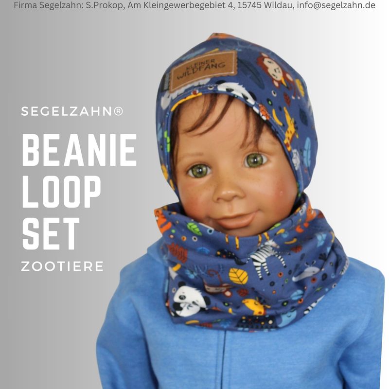 Beanie Mütze Loop Set Kinder Jungen Mädchen Kind Baby Tiere Zootiere Sets Wintermütze Kindermütze Schlupfschal Schlupfloop Segelzahn blau Beanie Mütze Loop Set Kinder Jungen Mädchen Kind Baby Tiere Zootiere Sets Wintermütze Kindermütze Schlupfschal Schlupfloop Segelzahn blau