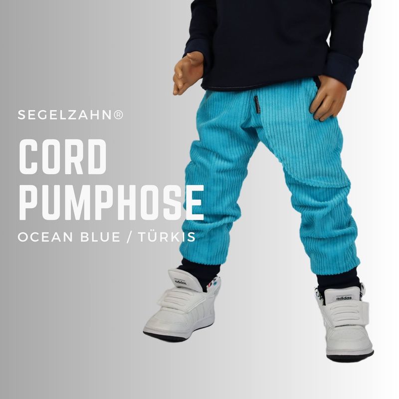 Cord Hose Kinder Türkis, Pumphose Junge Mädchen Kind Baby Hosen Blau, Cordpumphose Segelzahn Kinderkleidung Kinderhose Breitcord Kord