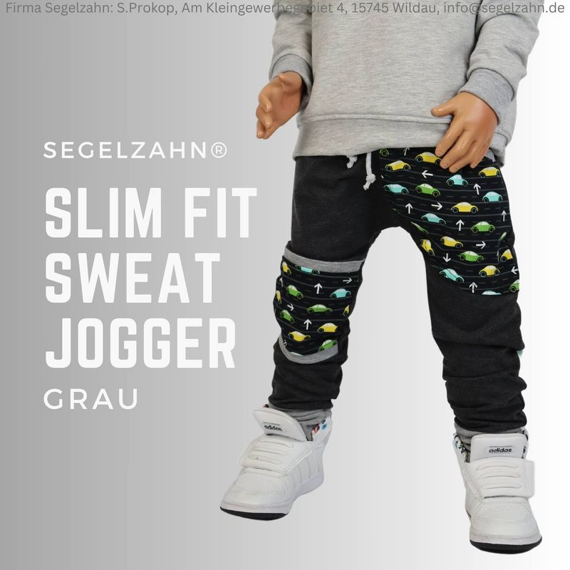 Slim Fit Sweat Jogger Kinder Junge Hosen Kind Baby Mädchen Sweathose Grau Autos Segelzahn Kinderkleidung graue Kinderhose Jogginghose Hose