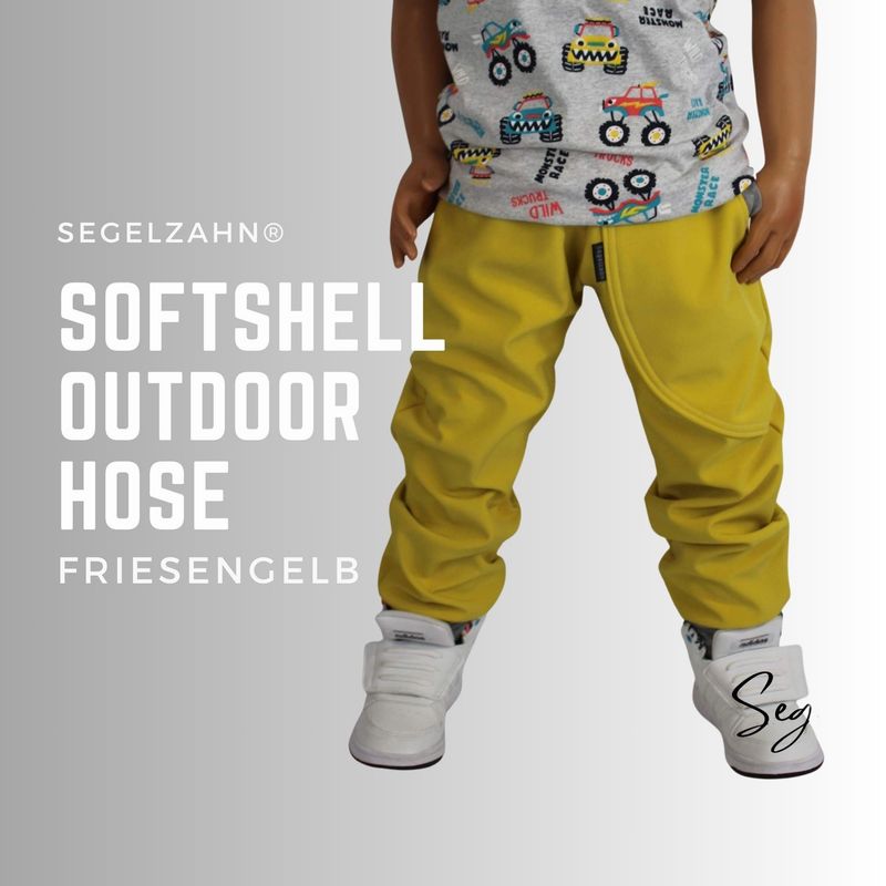 SOFTSHELLHOSE FÜR KINDER WARM GEFÜTTERT GELB OUTDOORHOSE FÜR JUNGEN FRIESENHOSE REGENHOSE SKANDI DESIGN PUMPHOSE KIND & BABY THERMOHOSE, MATSCHHOSE, BUDDELHOSE FÜR JUNGEN UND MÄDCHEN