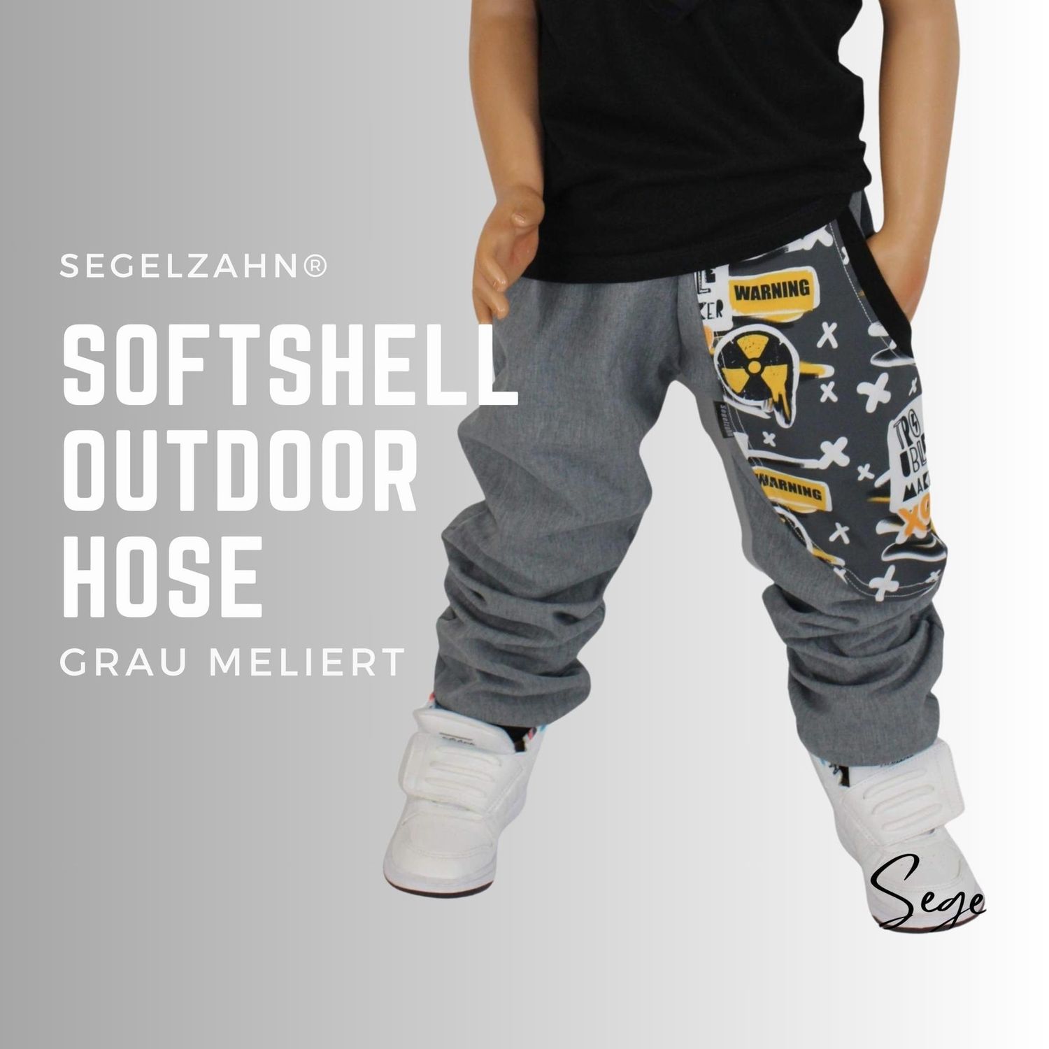 Softshellhose für Jungen Outdoorhose Grau gefüttert für Kinder warme Regenhose / Kind Baby Matschhose / Buddelhose