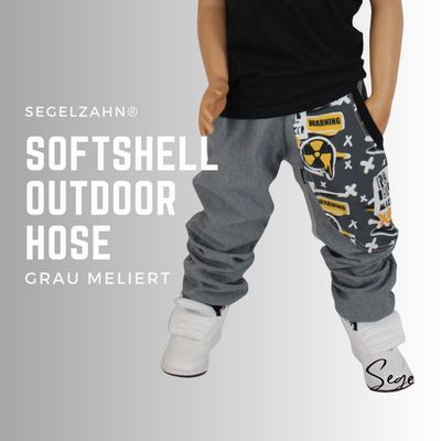 Softshellhose für Jungen Outdoorhose Grau gefüttert für Kinder warme Regenhose / Kind Baby Matschhose / Buddelhose