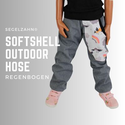 Softshellhose für Mädchen Regenbogen Outdoorhose Grau meliert gefüttert für Kinder warme Regenhose / Kind Baby Matschhose / Buddelhose / Vögel Softshellhose für Mädchen Regenbogen Outdoorhose Grau meliert gefüttert für Kinder warme Regenhose / Kind Baby Matschhose / Buddelhose / Vögel