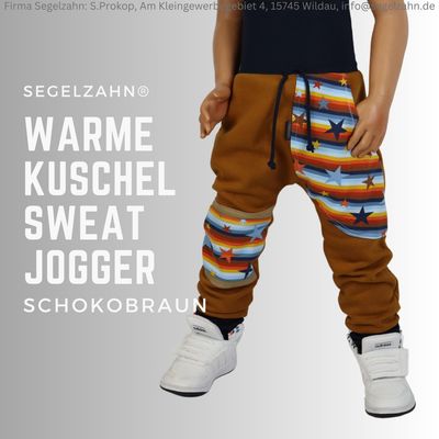 kuschel Sweat Jogger, warme Hose für Kinder Unisex Junge Mädchen Kind Baby, Slim Fit Jogger, Jogginghose Kinderhose Segelzahn Kinderkleidung