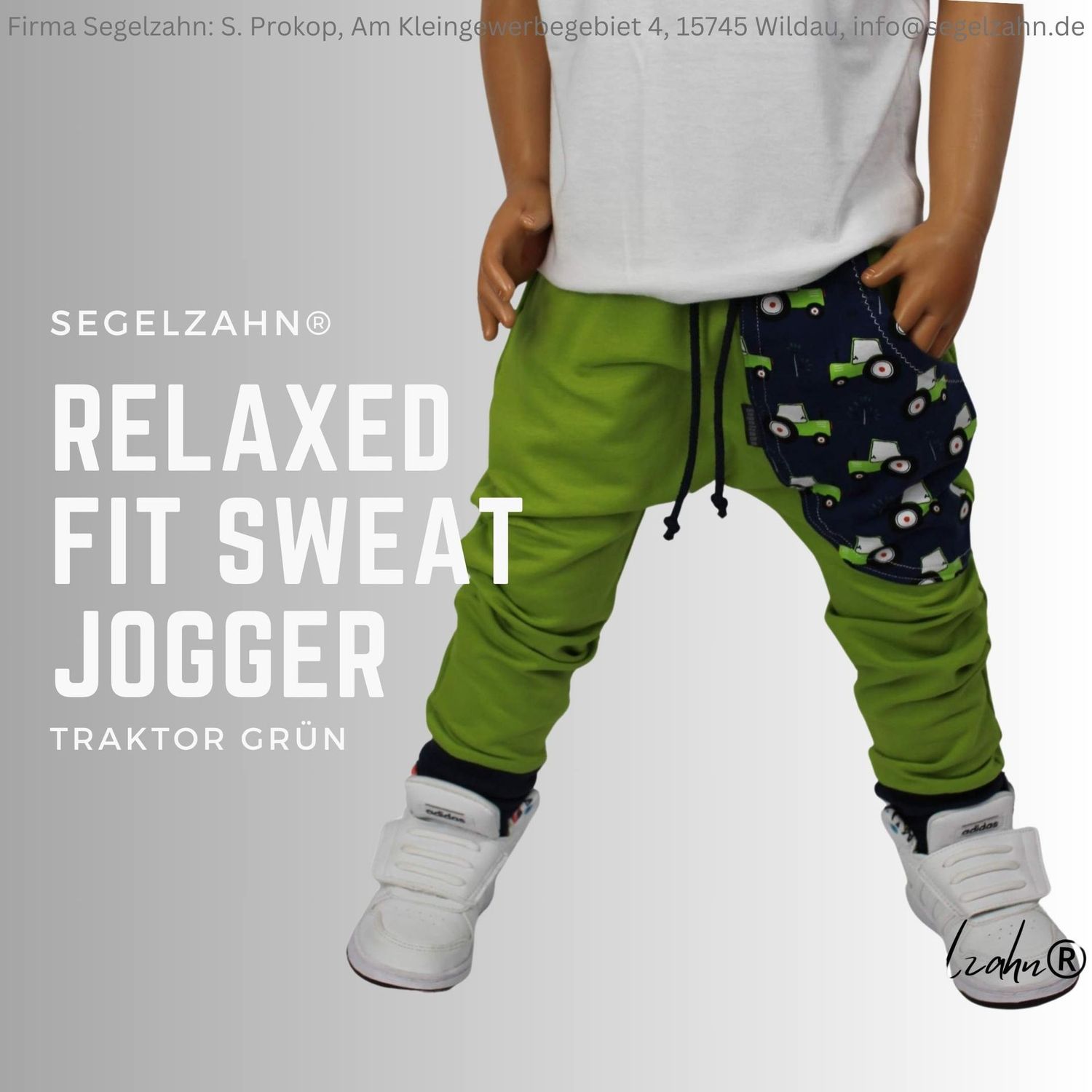 Hose Traktor Grün Slim Fit Jogger Kinder Sweat Hosen Jungen Traktorhose Kind Baby Jogginghose Geschenk Segelzahn