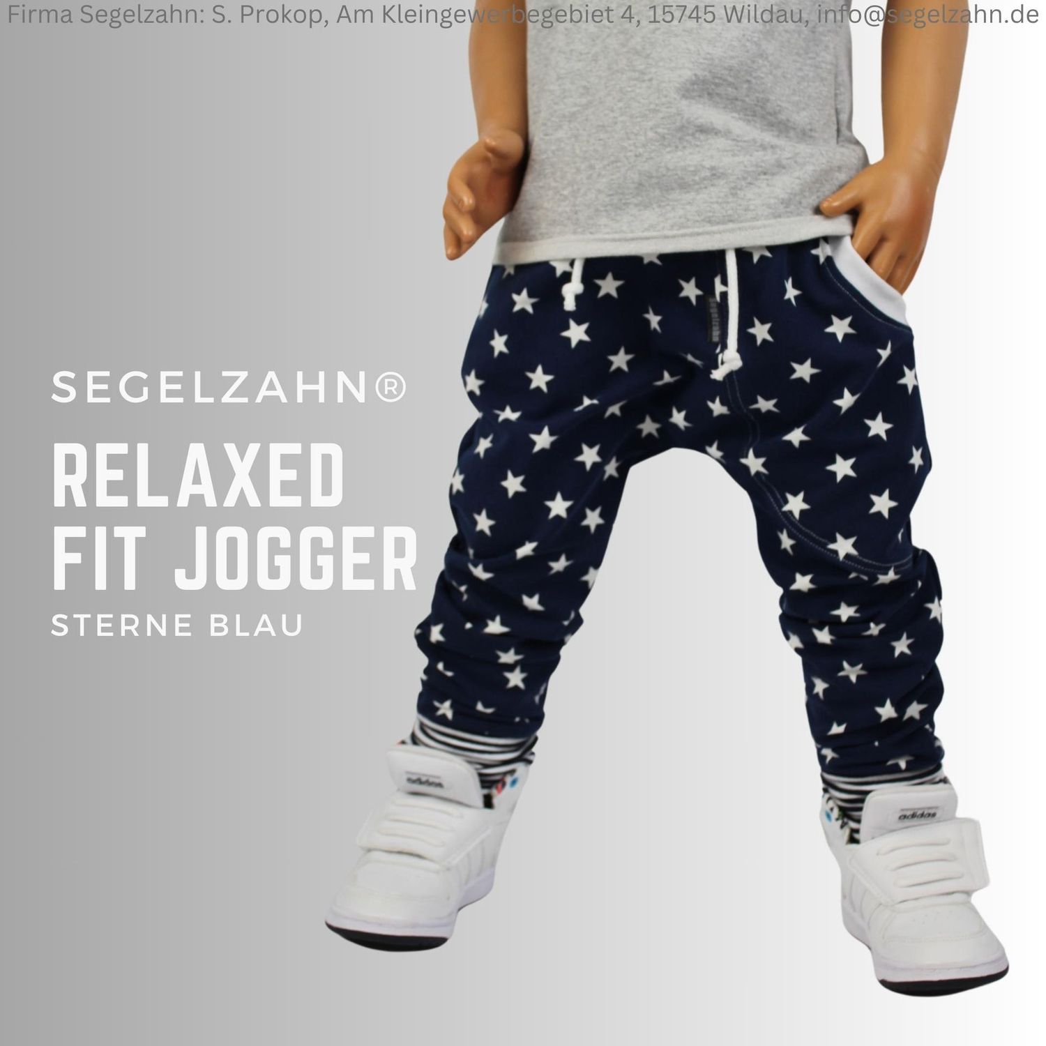 Sweat Hose Slim Fit Jogger Kind Baby Unisex blau, Kinderhose Junge Mädchen Kind Baby Jogginghose blaue sterne Segelzahn Kinderkleidung Hosen