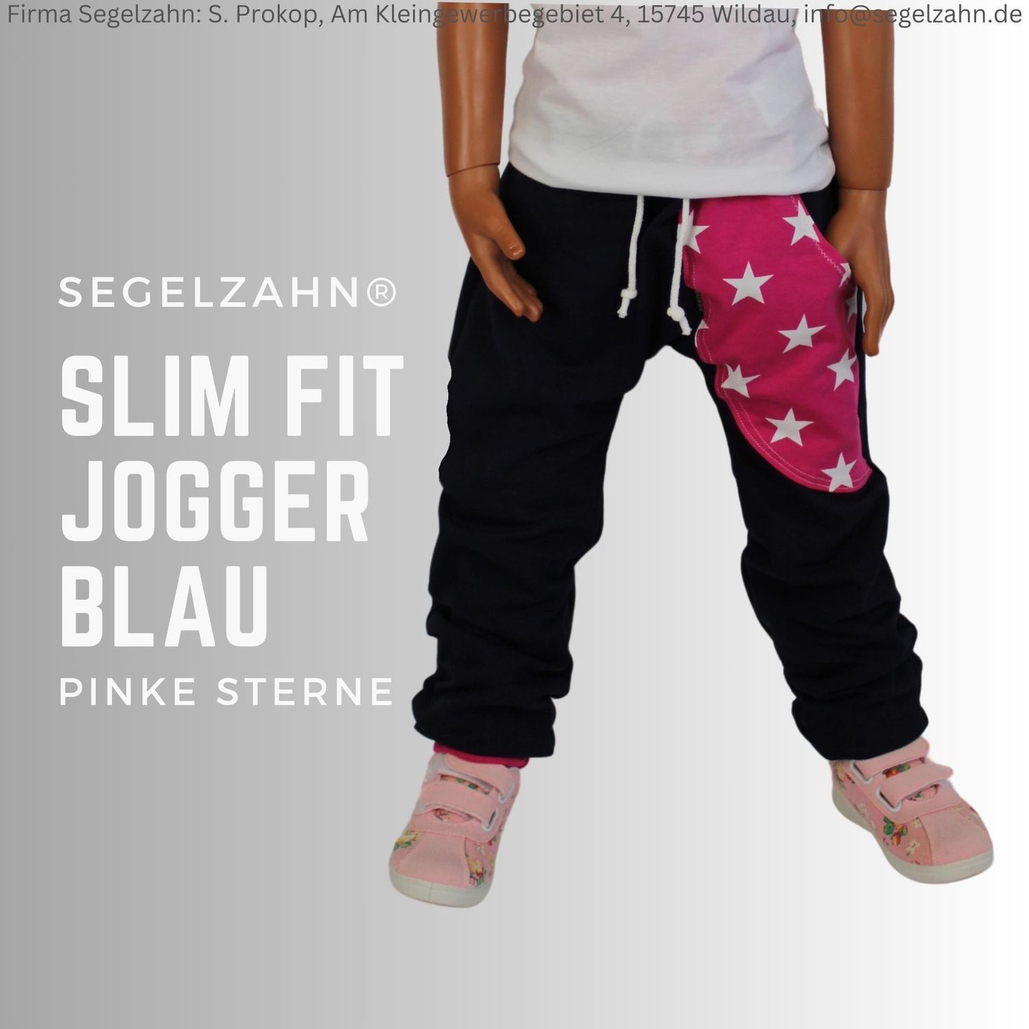 Sweat Hose Mädchen Sterne Pink - Kinderhose - Mädchenhose - Blaue Hose für Kinder