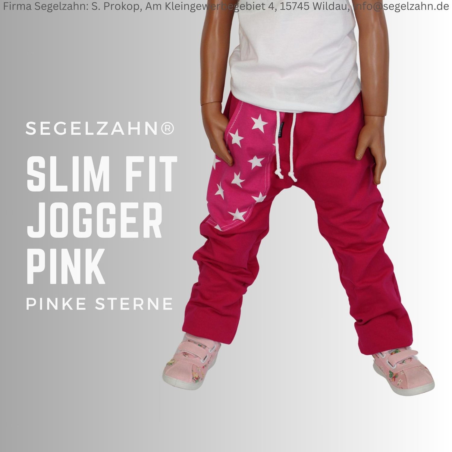 Slim Fit Jogger Pink Mädchen, Sterne, Sweat Hose Kind Baby Jogginghose Stern Segelzahn Kinderkleidung Mädchenhose Hosen Mädchenkleidung